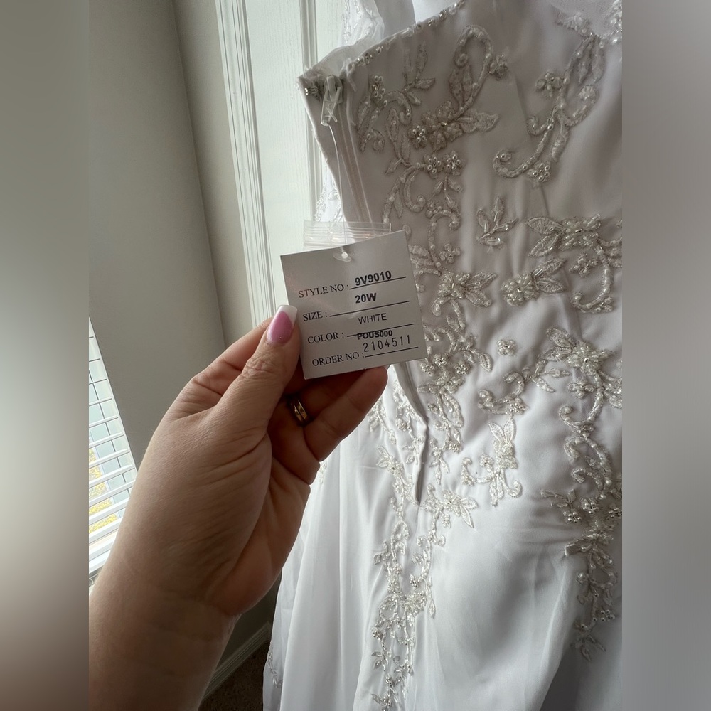 Beaded wedding dress, size 20